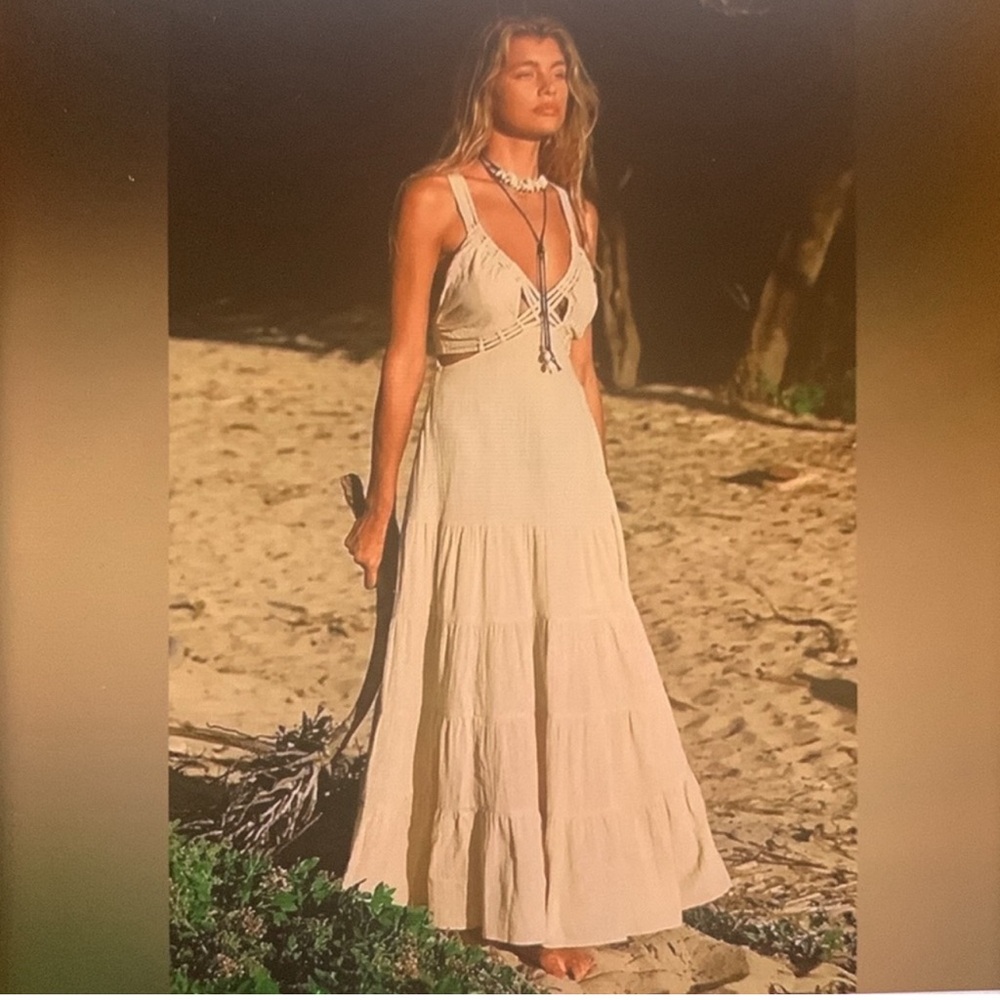 Free People Cream Maxi Dress
